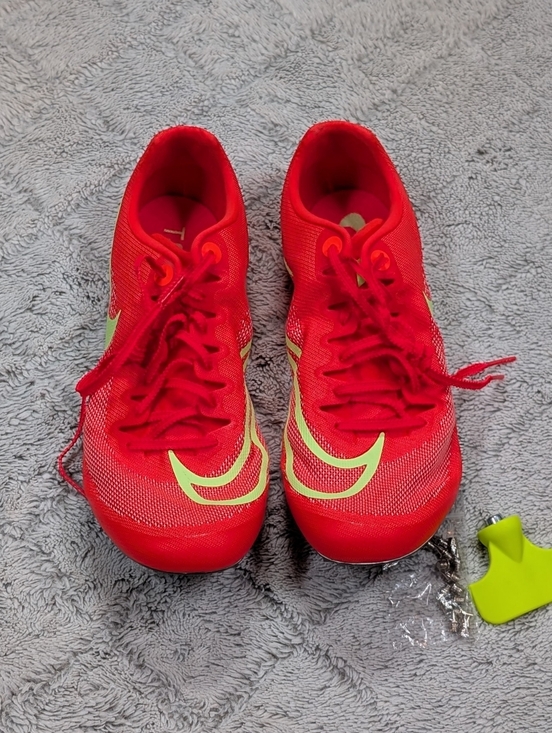 Nike Zoom Ja Fly 4 Bright Crimson Volt Track Sprinting Spikes Mens 12 DR2741-601